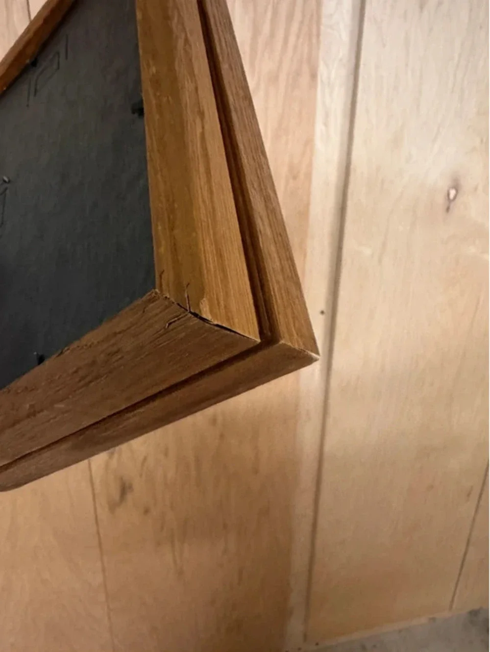Folding oak picture frame